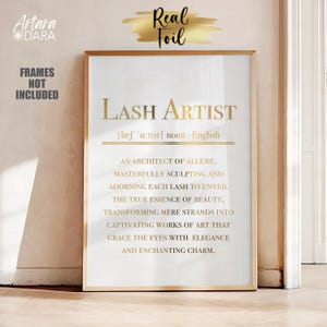 Äkta foliefranskonstnärsaffisch, skönhetssalongdekor