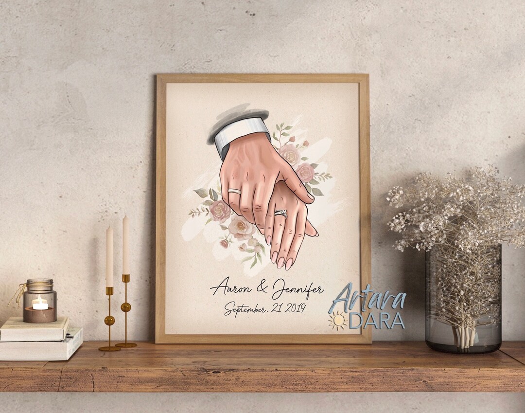 Holding Hands Wall Art Family Hands Poster Couple Gift Etsy