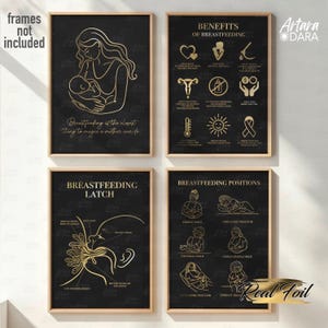 Stillbild, echter Foliendruck, Stillbild, Stillbildnerin, Doula Geschenk, Muttermilch Nutzen, Hebammengeschenk, Suckling Art