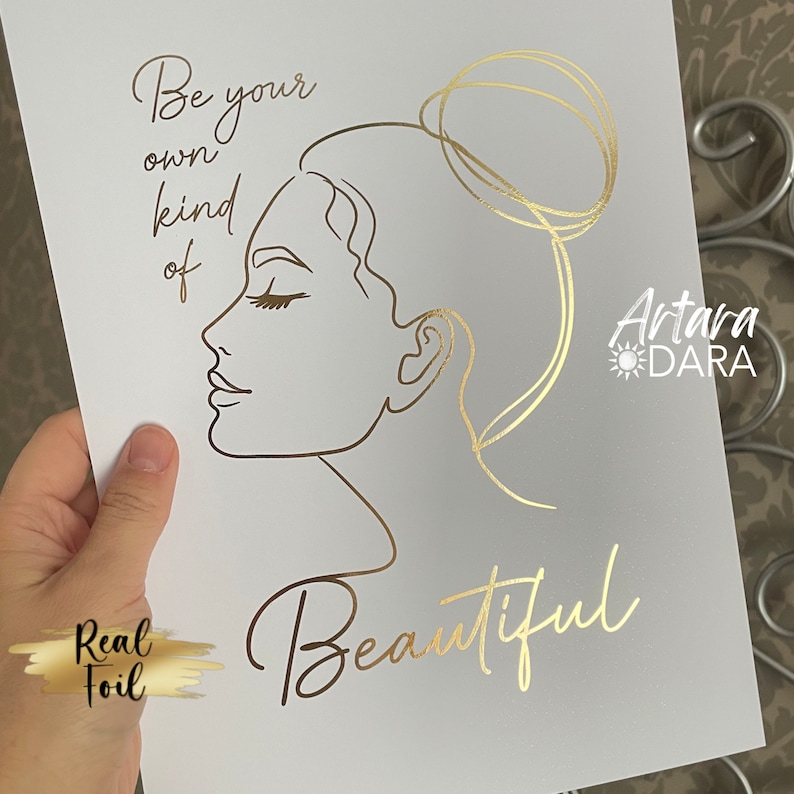 Makeup Posters, Real Foil Print, Beauty Salon Decor, Makeup Artist Gift