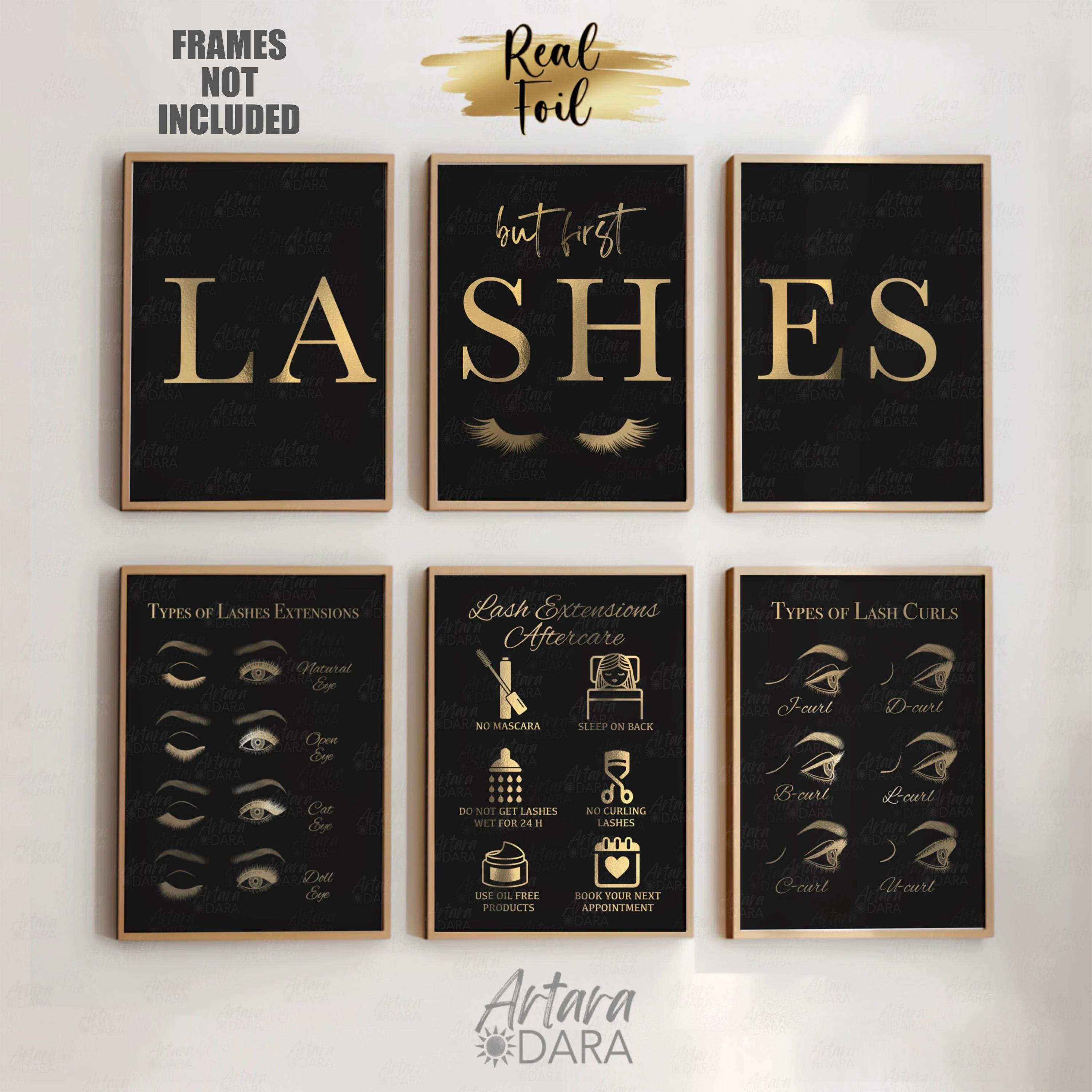 Beauty Salon Decor, Real Foil Print, but First Lashes, Lash Salon Decor ...