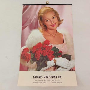 Poster della regina del ballo di fine anno degli anni '50, poster vintage della nave Galanos dell'Alabama, raro poster di decorazioni murali regina del ballo di fine anno, poster pubblicitario da collezione
