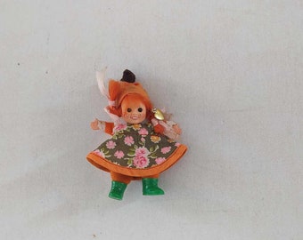 El greco 1980s vintage tiny doll Pipi Fakidomiti Pippi Longstocking used good condition