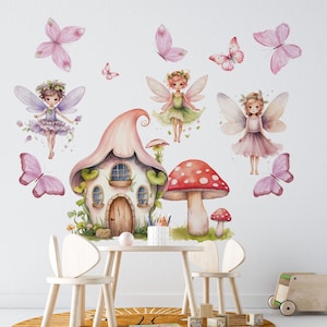 fairy wall decals, fairy stickers, girls room decor, fairy decor, girls room wall decals, nursery wall decor,