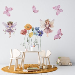fairy wall decals, fairy stickers, girls room decor, fairy decor, girls room wall decals, nursery wall decor,