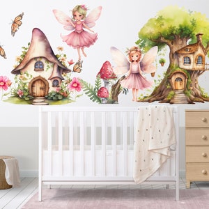 fairy wall decals, fairy stickers, girls room decor, fairy decor, girls room wall decals, nursery wall decor,