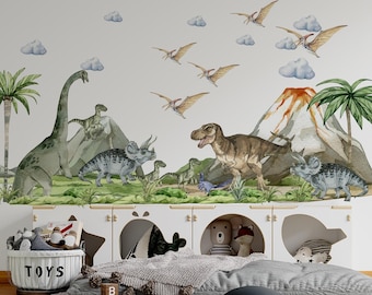 dinosaur wall decal, wall decal, dinosaur wall stickers, jurassic in boy room, dinosaur stickers, dinosaur wall art, kids wall sticker