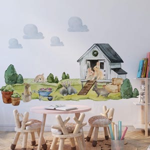 Farm Nursery Decor | Farm Animal Nursery Decal | Barn Wall Stickers | Farm Animal Nursery Decor | Baby Room Farm Theme |