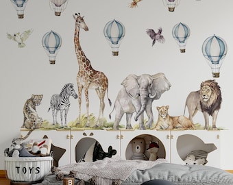safari wall stickers, safari nursery decor, safari wall decals,  safari wall stickers Wall decal for kids, safari nursery decor,