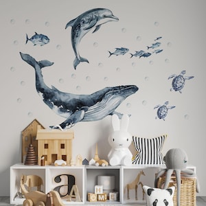 Ocean Wall Decals | Whale Wall Decals | Underwater Nursery Decor