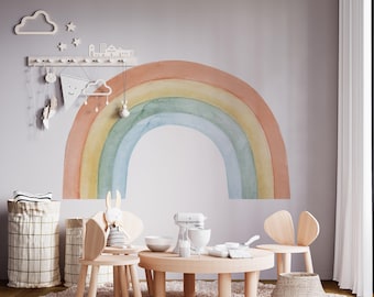 Pastel Rainbow Wall Decal: Nursery Decor Stickers
