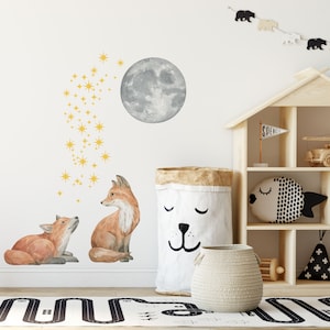 wall decals nursery, fox wall decals, nursery wall decals, nursery wall decals, nature wall decal