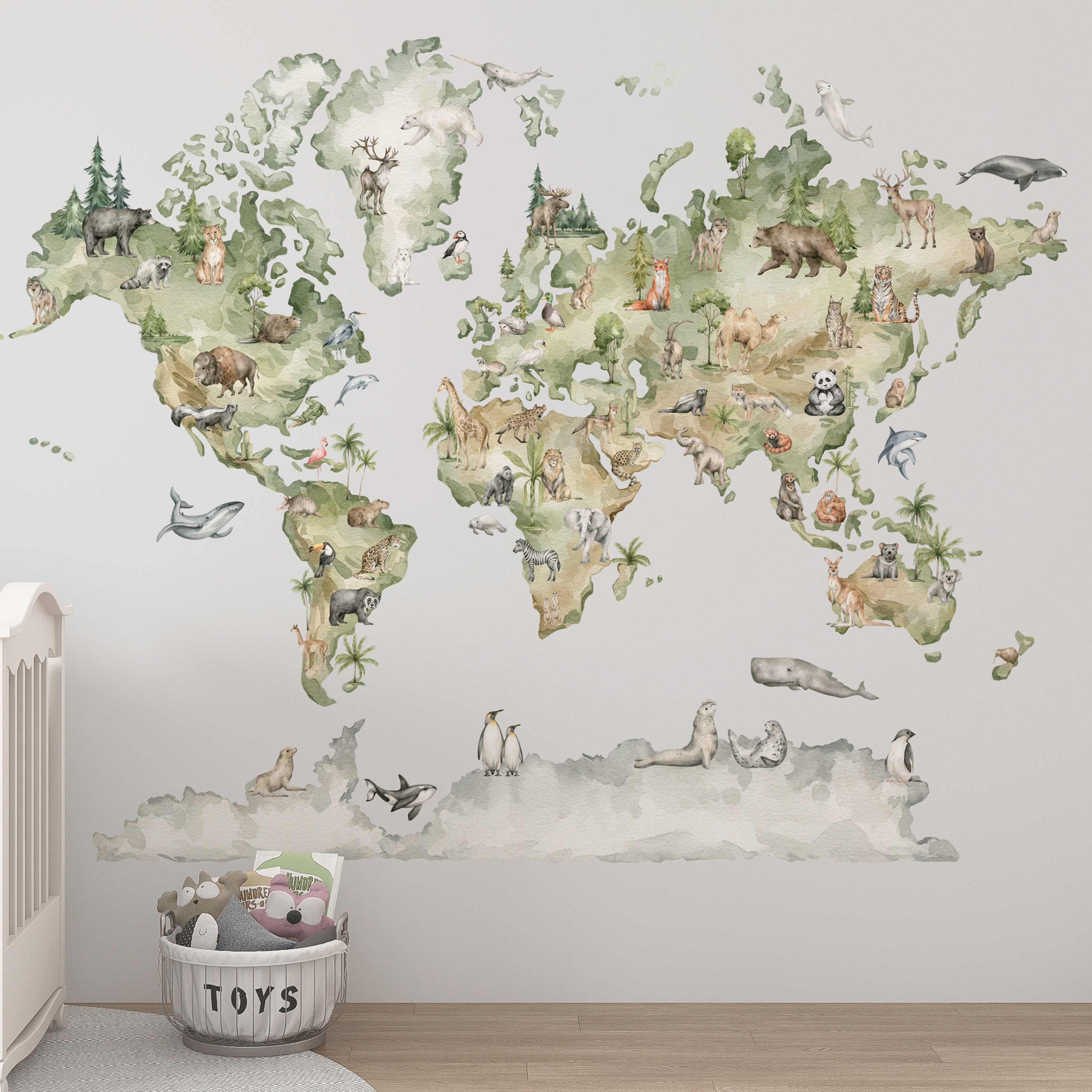 WORLD MAP Wall Decal for Kids World Map Wall Decal Wall Etsy UK