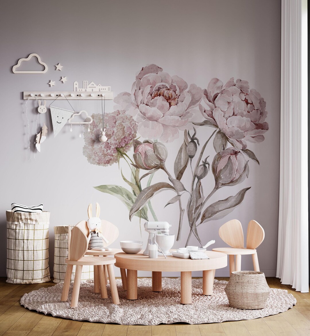 Peony Wall Decals, Flower Wall Decals, Florar Wall Stickers - Etsy