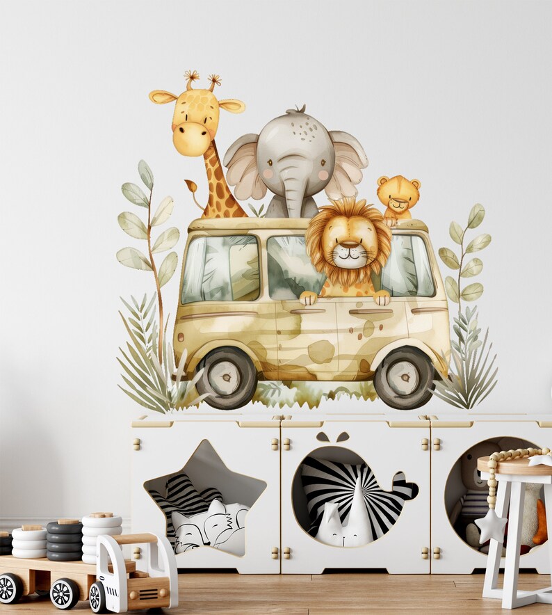 Safari Nursery Decor, Safari Nursery Wall Decals, Safari Wall Decal