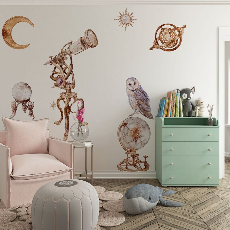 Owl Wall Decal - Etsy UK