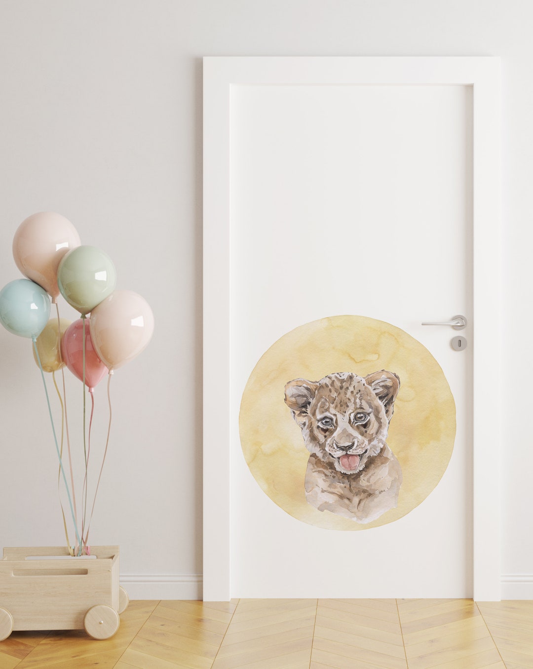 Lion Wall Decals Doors Decals Nursery Wall Decals Safari Etsy