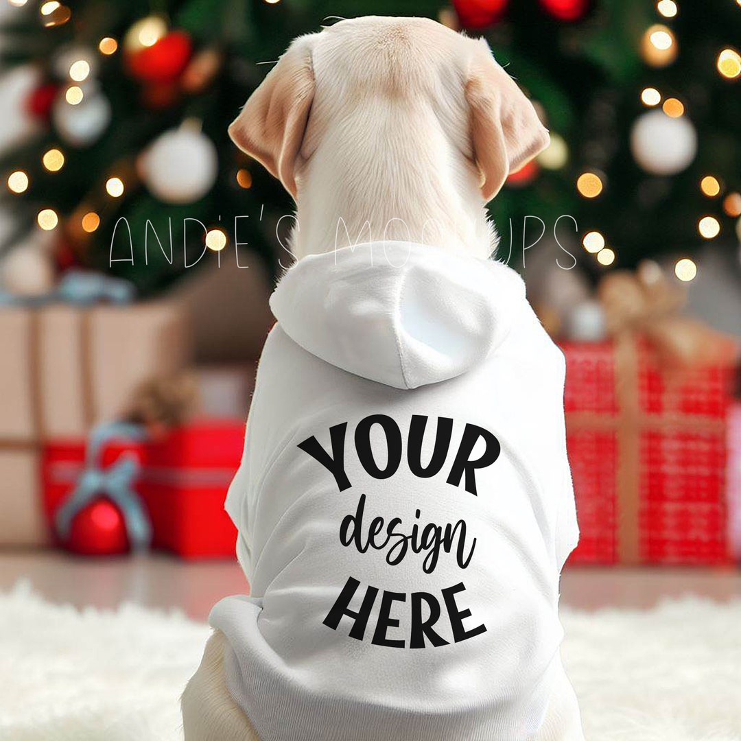 Christmas Dog Hoodie Mockup Dog Mockup Pet Hoodie Template Dog Hoodie