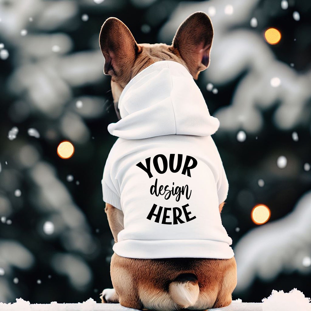 Christmas Dog Hoodie Mockup Dog Mockup Pet Hoodie Template Dog Hoodie