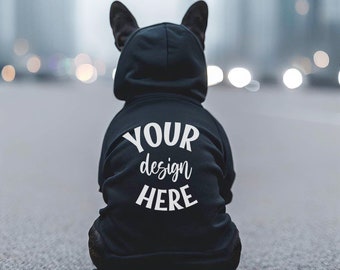 Dog Hoodie Mockup | Dog Mockup | Pet Hoodie Template | Add your own image | Dog Mockup | Dog Black Hoodie Mockup | Pet Mockup | Dog Sweater