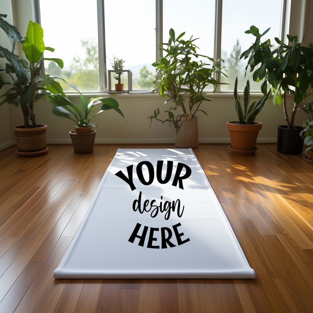 Yoga Mat Mock Up, Rubber Yoga Mat Mocks, Foam Yoga Mat Rug Mockup, Yoga