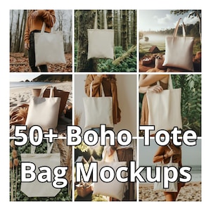 Tote Bags Mockup Bundle | Boho Tote Bag Mockup | Cotton Tote Bag Mock | Shopping bag mockup | Canvas Tote Bag Mock | Mockup Bundle Aesthetic