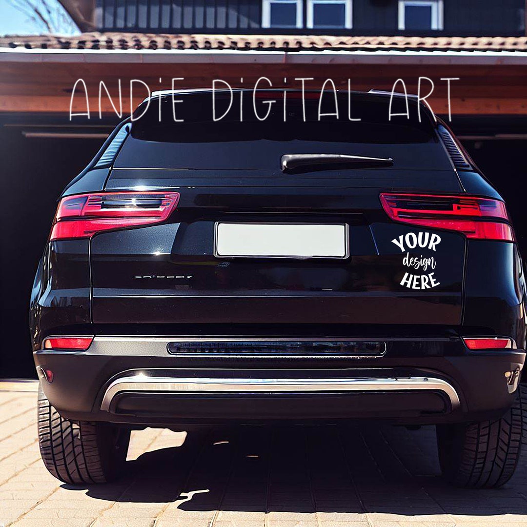 Bumper Sticker Mockup Vinyl Car Decal Car Mockup Car Sticker Etsy