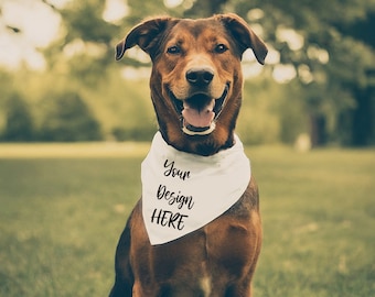 Dog Bandana Mockup | Dog Mockup | Pet Bandana Template | Add your own image | Bandana Mockup | Pet Mockup | Retro Style