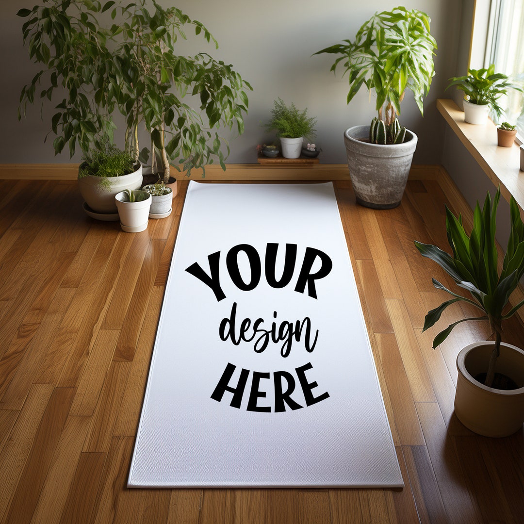 Yoga Mat Mock Up, Rubber Yoga Mat Mocks, Foam Yoga Mat Rug Mockup, Yoga