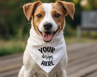 Dog Bandana Mockup | Dog Mockup | Pet Bandana Template | Add your own image | Bandana Mockup | Pet Mockup