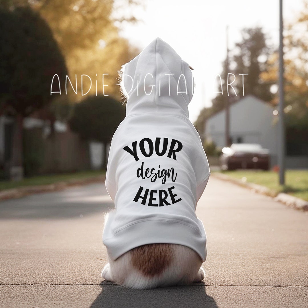 Dog Hoodie Mockup Dog Mockup Pet Hoodie Template Add Your Own Image Dog
