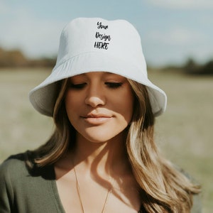 Bucket Hat Mockup, Hat Mocks, Headwear, Headgear, Bonnets, Baseball Cap, Hat template, Cap design, Mockup for hats, Digital File