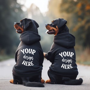 Dog Hoodie Mockup | Dog Mockup | Pet Hoodie Template | Add your own image | Dog Mockup | Rottweilers Mockup | Dog Sweater Mockup