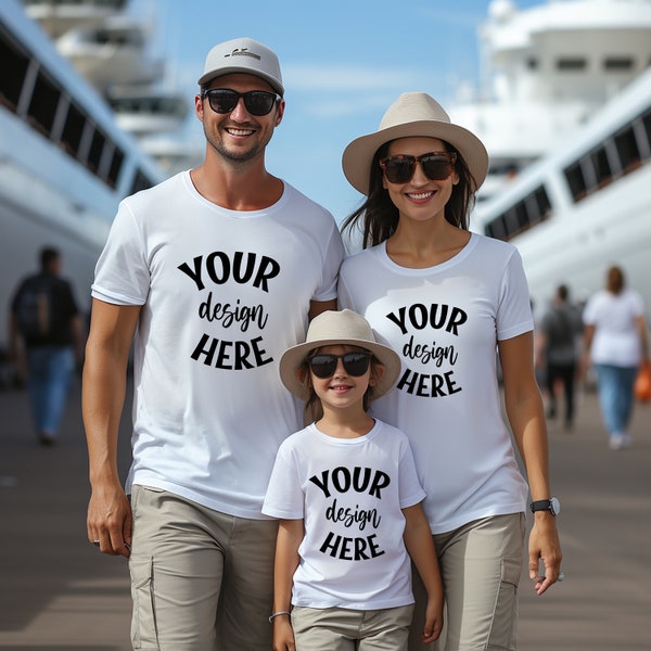 Group Mockup White Tshirt Family Birthdays Parties Cruises Vacation Halloween Christmas Gildan 2000 Bella Canvas 3001 Men Women Children