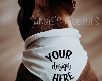 Dog Bandana Mockup | Dog Mockup | Pet Bandana Template | Dogbandana | Bandana Mockup | Pet Mockup | Cute Dog Mockup