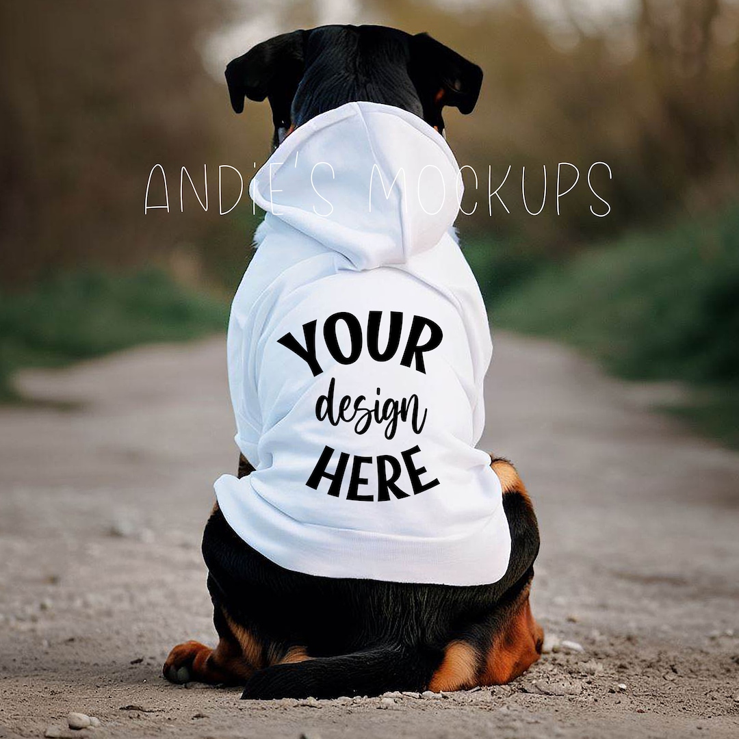 Dog Hoodie Mockup Dog Mockup Pet Hoodie Template Add Your Own Image Dog