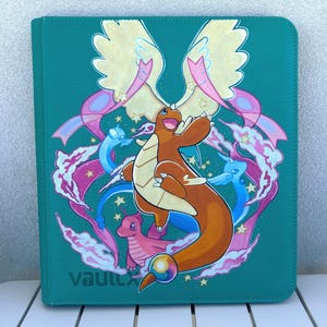 Hand-painted 12 Pocket TCG Binder - Featuring Dragonite From