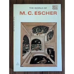 Świat M.C. Eschera 1971 Abrams Twarda oprawa Obwoluta J.L. Locher Vintage