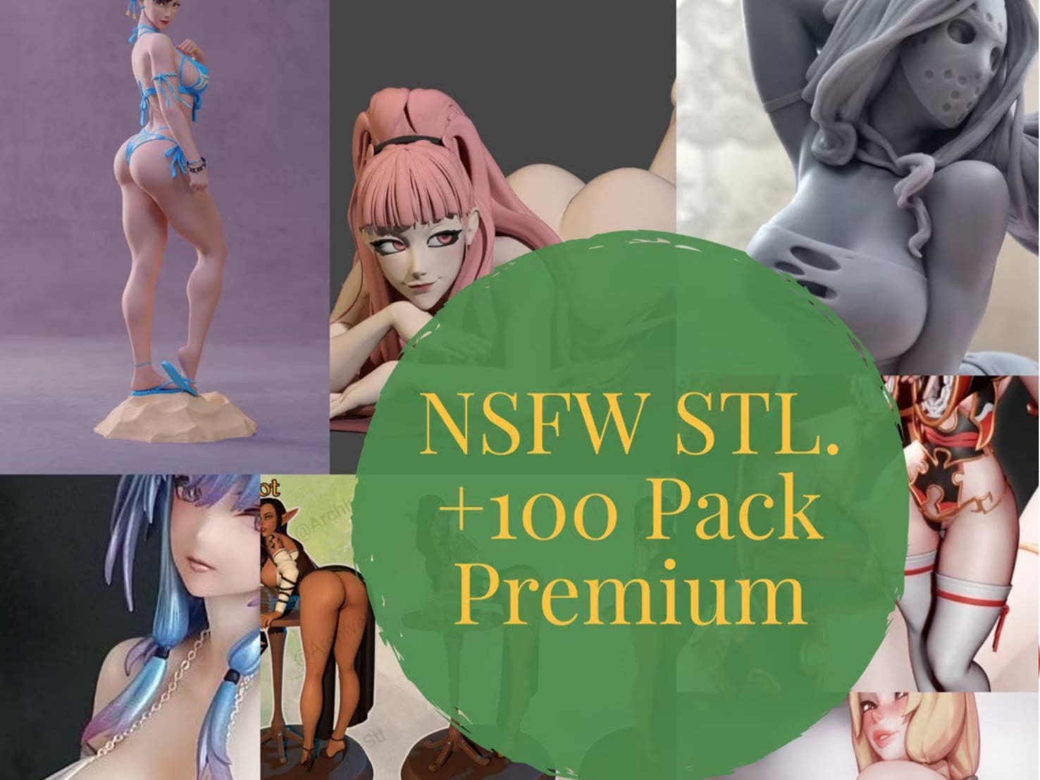 STL Nsfw Pack, Premium +18 STL Pack - STL Nsfw Pack - Premium 3D Pack - Nsfw Stl Pack - Nsfw Stl File - Stl Pack  - Categorized with picture