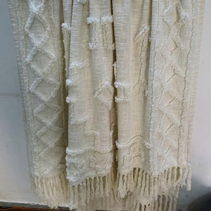 Handcrafted Textured Cotton Throw Blanket – Boho Chic Sofa & Bed Throw for  Living Room Decor, 52x72&quot; Inches&quot;