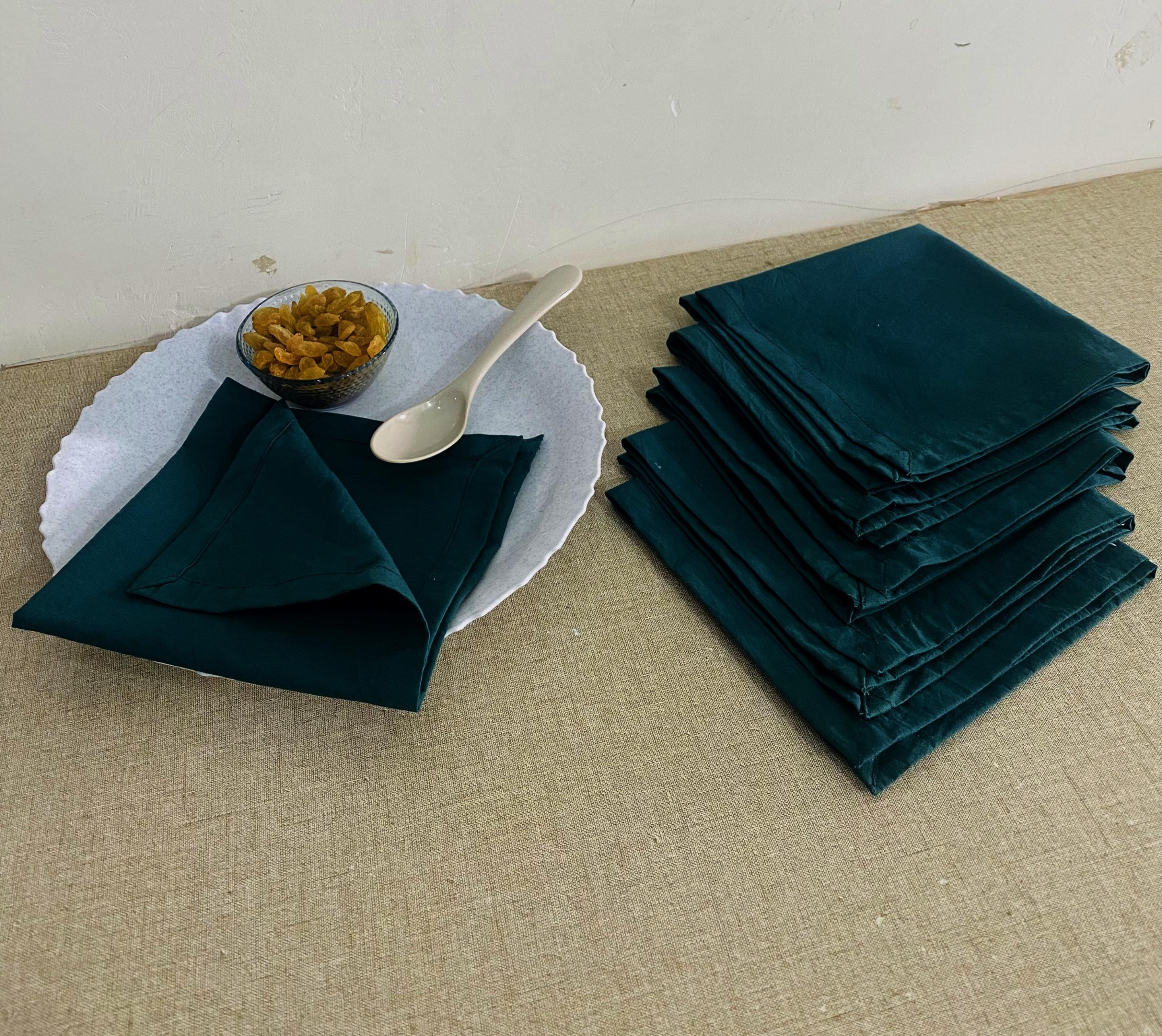 コットンナプキン - 布製ディナーテーブルナプキン - 洗濯機洗い可能