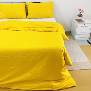 3-Piece Cotton Duvet Cover Set – Soft & Breathable Rustic Bedding, King/Queen/Custom Sizes with Matching Pillowcases