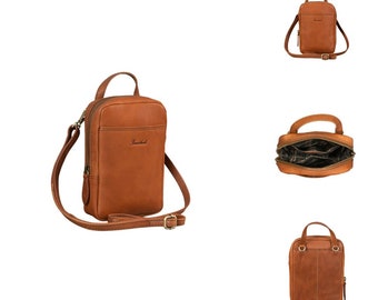 Wandertasche Echt-Leder - Tasche aus Rindsleder - Umhängetasche mit Reißverschluss - Kleine Schultertasche / Bag Beutel