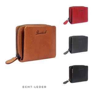 Kleine Geldbörse Echt Leder - Damen & Herrren Geldbeutel mit RFID Schutz - 7 Kartenfächer - Slim-Wallet inkl. Geschenkbox