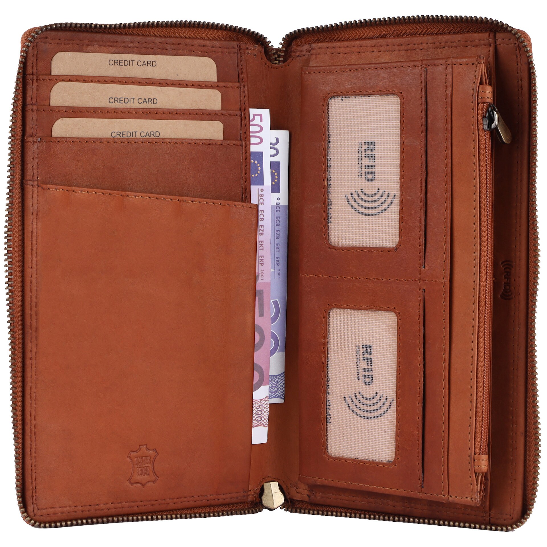 Benthill Geldbörse Damen Benthill Reisebrieftasche Echt Leder