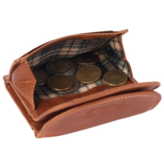 Travelambo Münzgeldbörse Aus Leder – Kompakt, Mit Druckknopf, Ca. 8,9 X 8,3 Cm, Für Damen & Herren