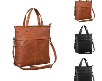 Shopper Damen Leder - Bag Beutel aus echtem Rindsleder - Große Vintage Umhängetasche - Schulterbeutel / Schultertasche - Handtasche