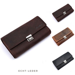 Waiter&#39;s wallet leather - genuine leather waiter&#39;s wallet with RFID protection - XXL robust waiter&#39;s wallet - professional waiter&#39;s wallet