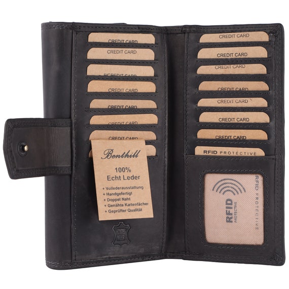 Eysee Women's Genuine Leather Wallet With Zip – Large Capacity, Multi-Compartment, Classic Design