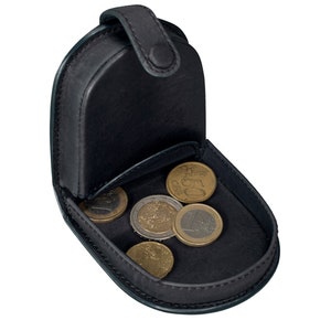 Monedero de cuero real mini bolso con monedero monedero de cuero para monedas caja vienesa / bolso agitador imagen 2